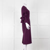 Roksanda Purple Bow Sleeve Midi Dress