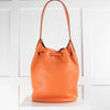 Max Mara Orange Front Tie Small Bucket Bag