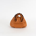 Hereu Brown Plaited Handle Small Bag