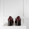 Tory Burch Burgundy Gold Studs Square Heel Shoes