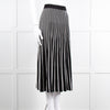 Weekend Max Mara Black and White Pleated Knit Skirt