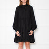 Stine Goya Black Textured Check Full Oversized Dress