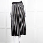 Weekend Max Mara Black and White Pleated Knit Skirt