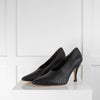 Tory Burch Black Braided Leather Pumps