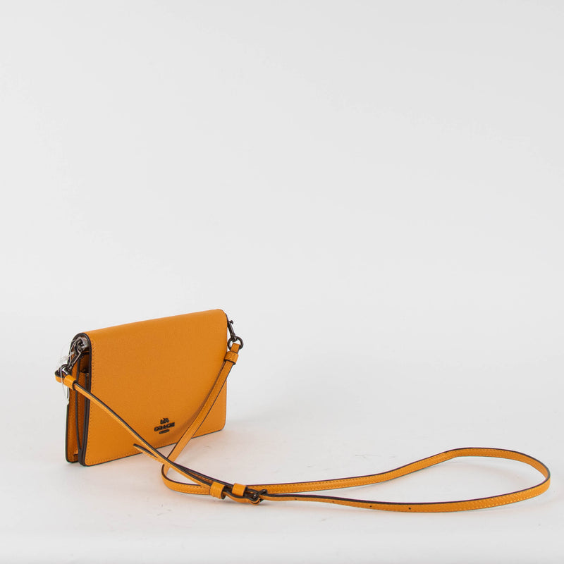 Coach Orange Leather Hayden Fold Over Crossbody Bag