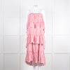 Cing a Sept Red and White Candy Stripe Tiered Strappy Dress