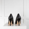 Tory Burch Black Braided Leather Pumps