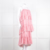Cing a Sept Red and White Candy Stripe Tiered Strappy Dress