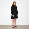 Stine Goya Black Textured Check Full Oversized Dress