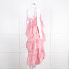 Cing a Sept Red and White Candy Stripe Tiered Strappy Dress