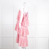 Cing a Sept Red and White Candy Stripe Tiered Strappy Dress