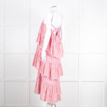 Cing a Sept Red and White Candy Stripe Tiered Strappy Dress
