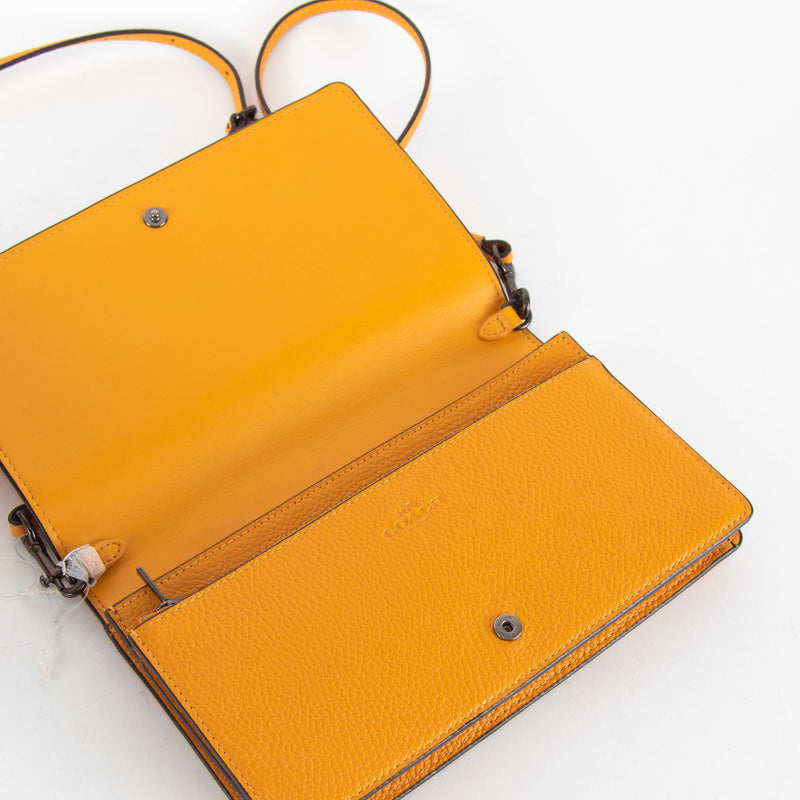 Coach Orange Leather Hayden Fold Over Crossbody Bag