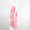 Cing a Sept Red and White Candy Stripe Tiered Strappy Dress