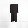 NU Black Ribbed Drop Sleeve Knee Length Dress