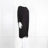 NU Black Ribbed Drop Sleeve Knee Length Dress