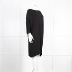 NU Black Ribbed Drop Sleeve Knee Length Dress