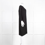 NU Black Ribbed Drop Sleeve Knee Length Dress