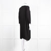 NU Black Ribbed Drop Sleeve Knee Length Dress
