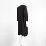 NU Black Ribbed Drop Sleeve Knee Length Dress