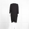 NU Black Ribbed Drop Sleeve Knee Length Dress