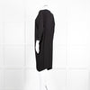 NU Black Ribbed Drop Sleeve Knee Length Dress