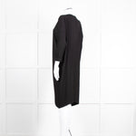 NU Black Ribbed Drop Sleeve Knee Length Dress