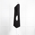 NU Black Ribbed Drop Sleeve Knee Length Dress