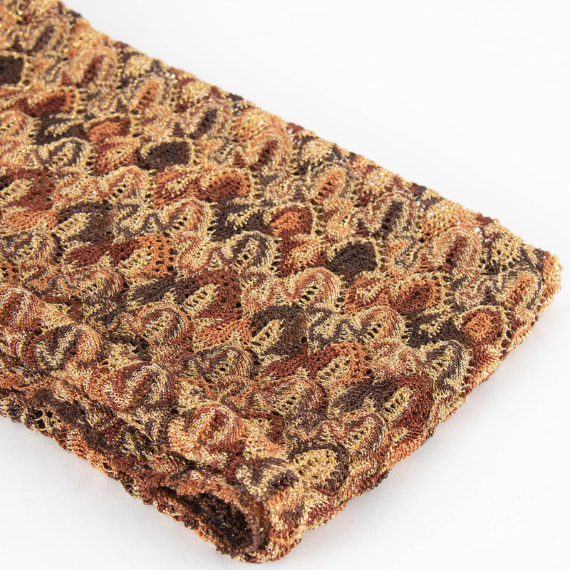 Missoni Gold Bronze Lurex Crochet Scarf