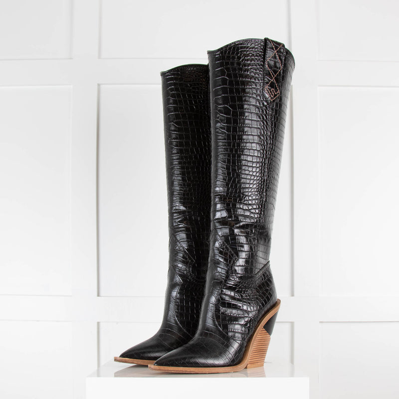 Fendi Cutwalk Black Full Length Boots