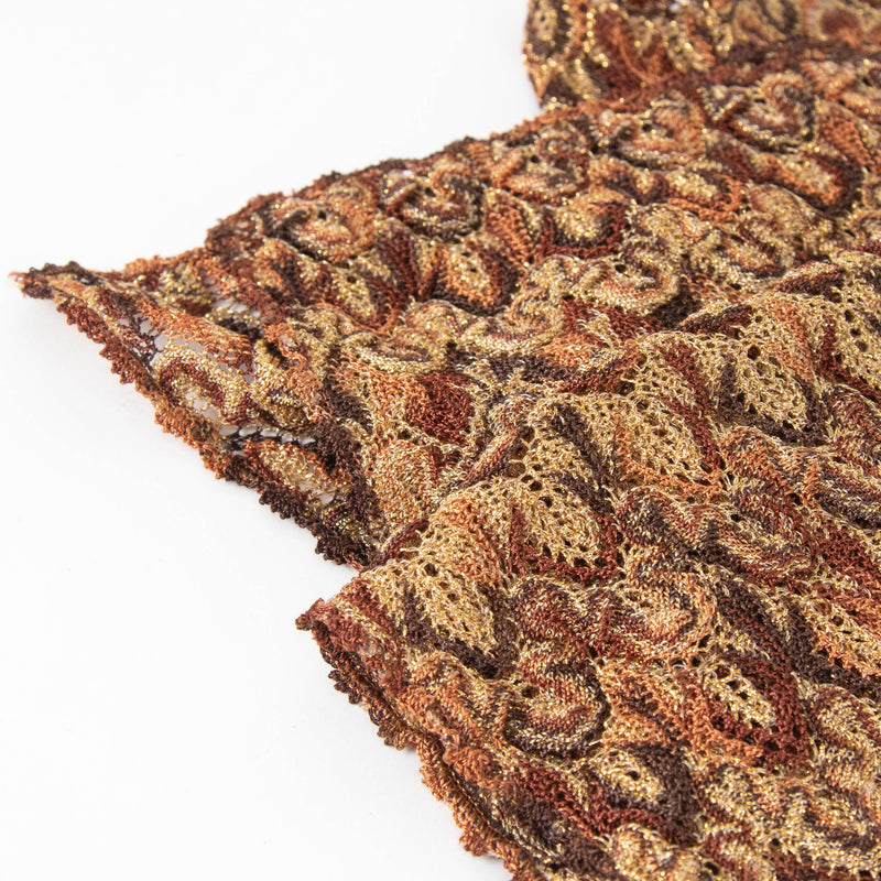 Missoni Gold Bronze Lurex Crochet Scarf