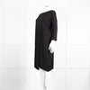 NU Black Ribbed Drop Sleeve Knee Length Dress