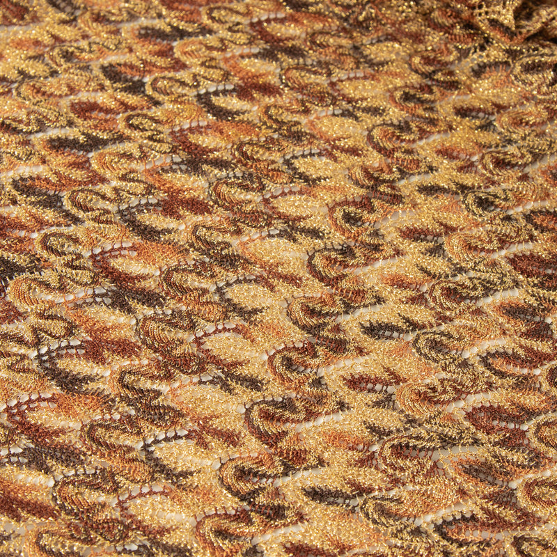 Missoni Gold Bronze Lurex Crochet Scarf