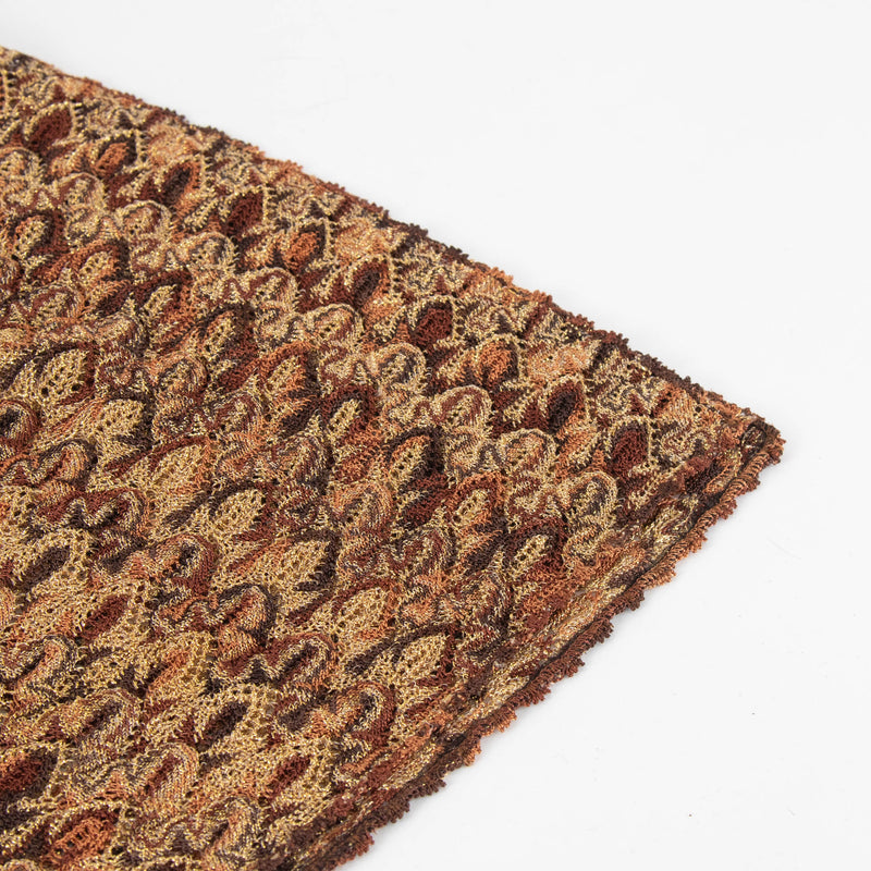 Missoni Gold Bronze Lurex Crochet Scarf