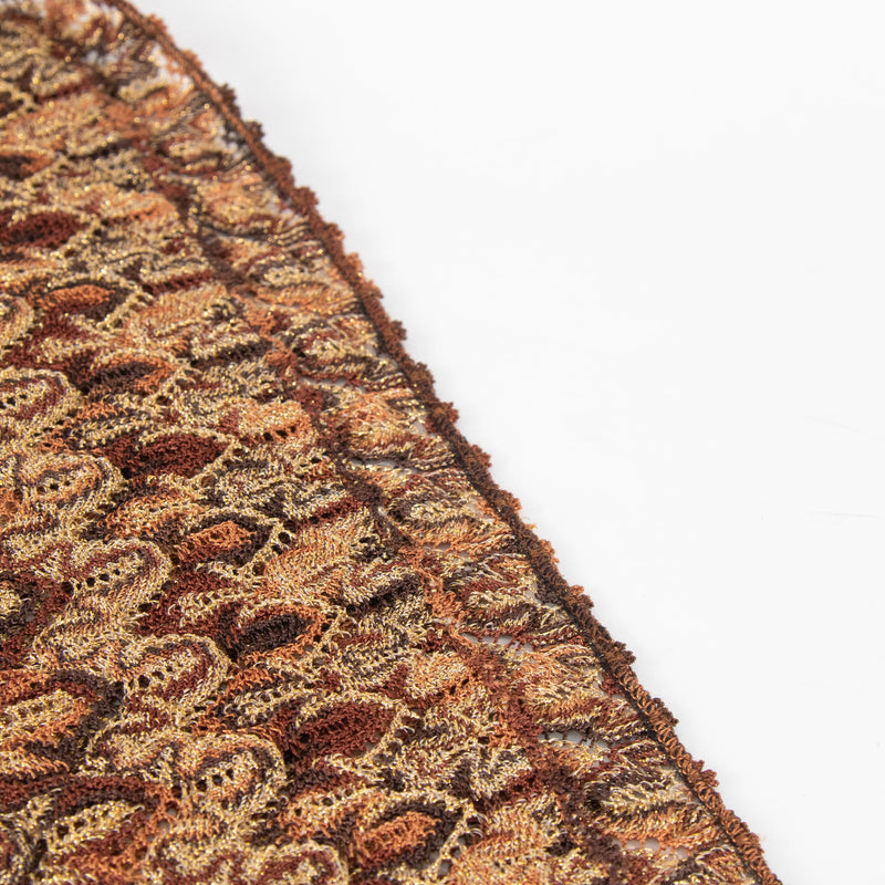 Missoni Gold Bronze Lurex Crochet Scarf