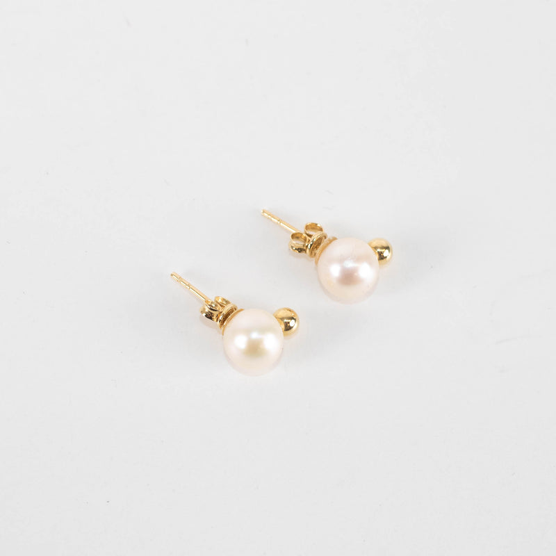 Anine Bing Pearl And Gold Stud Earrings