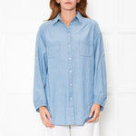 Vince Blue Cotton Long Sleeve Shirt