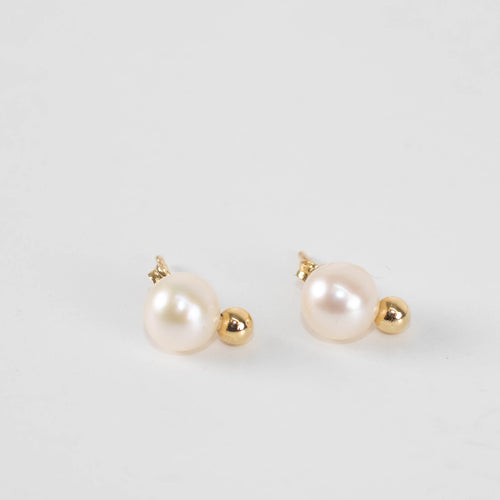 Anine Bing Pearl And Gold Stud Earrings