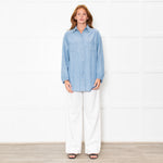 Vince Blue Cotton Long Sleeve Shirt