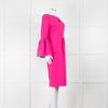 Roksanda Hot Pink Exaggerated Sleeve Midi Dress