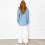 Vince Blue Cotton Long Sleeve Shirt