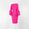 Roksanda Hot Pink Exaggerated Sleeve Midi Dress