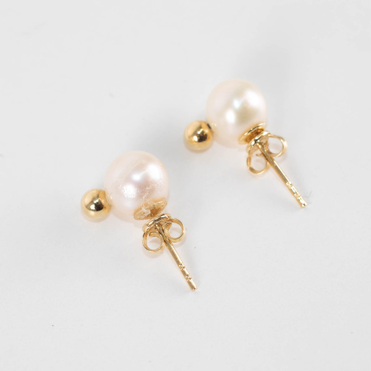 Anine Bing Pearl And Gold Stud Earrings