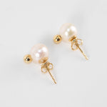 Anine Bing Pearl And Gold Stud Earrings