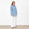 Vince Blue Cotton Long Sleeve Shirt
