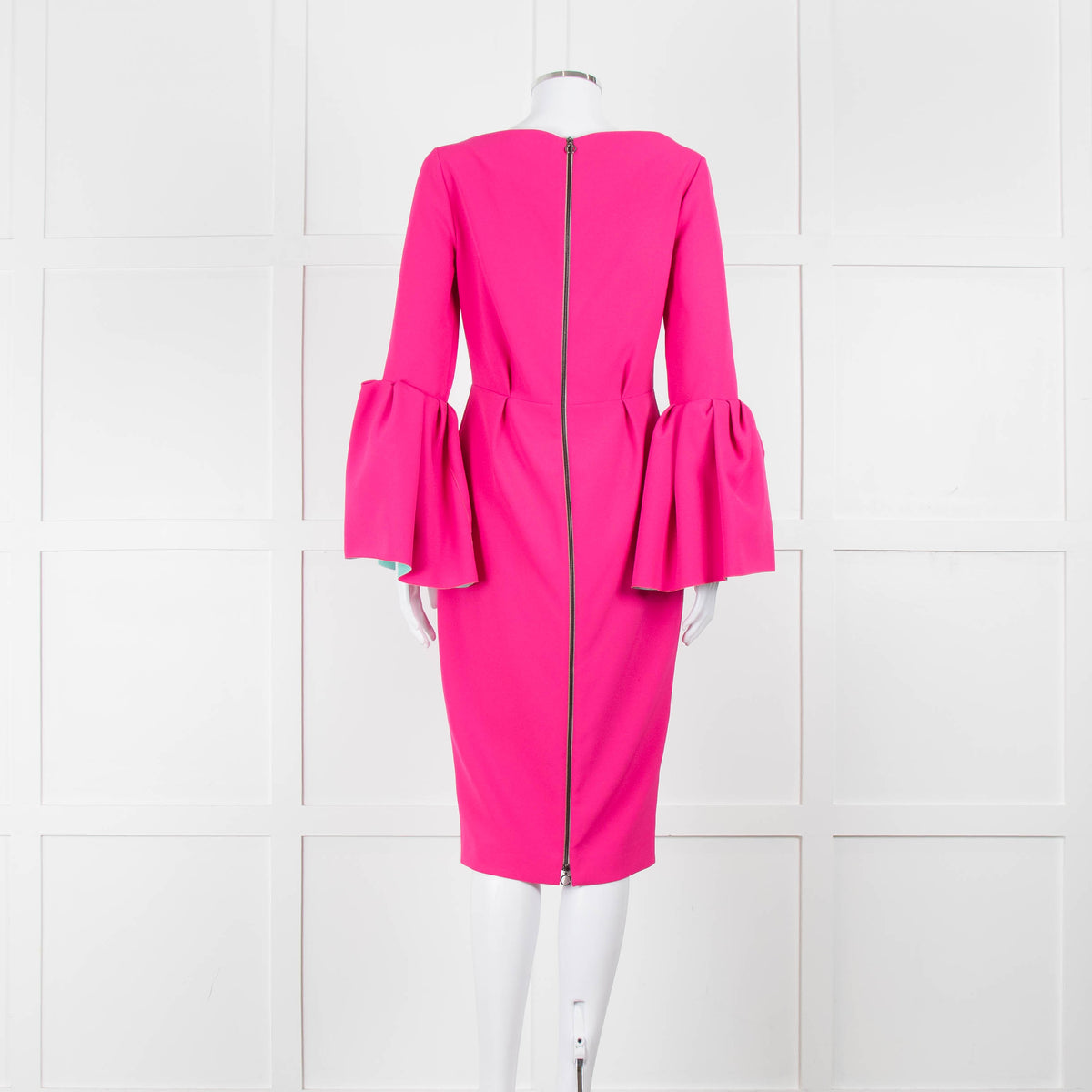 Roksanda Hot Pink Exaggerated Sleeve Midi Dress