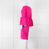 Roksanda Hot Pink Exaggerated Sleeve Midi Dress