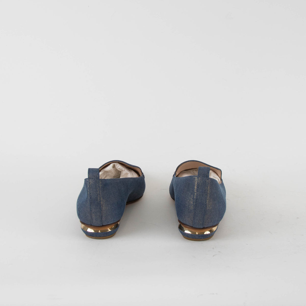 Nicholas Kirkwood Blue Shiny Canvas Pointy Shoes