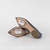 Nicholas Kirkwood Blue Shiny Canvas Pointy Shoes
