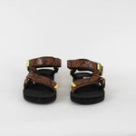 Suicoke Brown Snake Skin Effect Sandals
